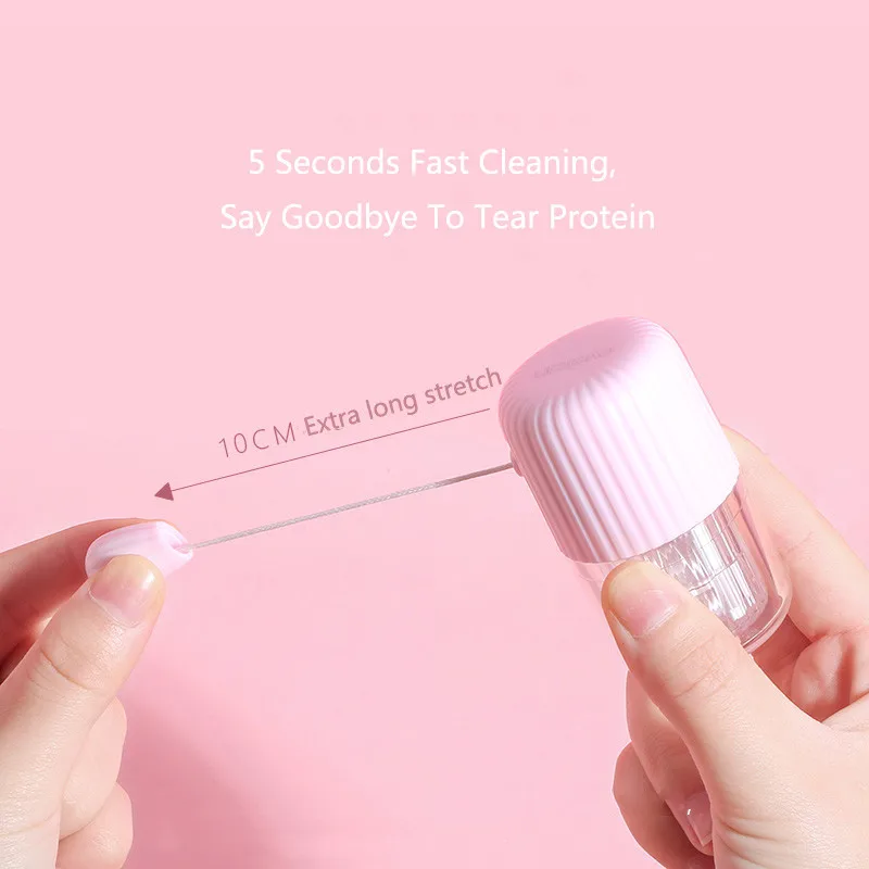 Cactus Contact Lens Cleaner Portable Manual Cleaning Cosmetic Contact Box Travel Contact Lens Case