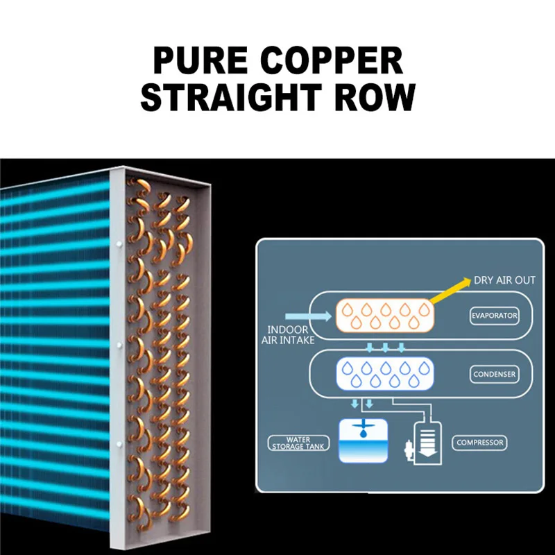 3 in 1 Dehumidification air Purifier air filter ventilator fresh air system Temperature humidity sensor coil Heat exchanger 30L
