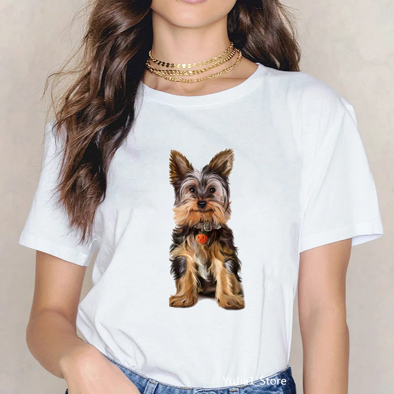 

French Bulldog Animal Print T Shirt Women Funny Vintage T Shirts Dog Mom Gift Tee Shirt Femme Streetwear Woman Clothes