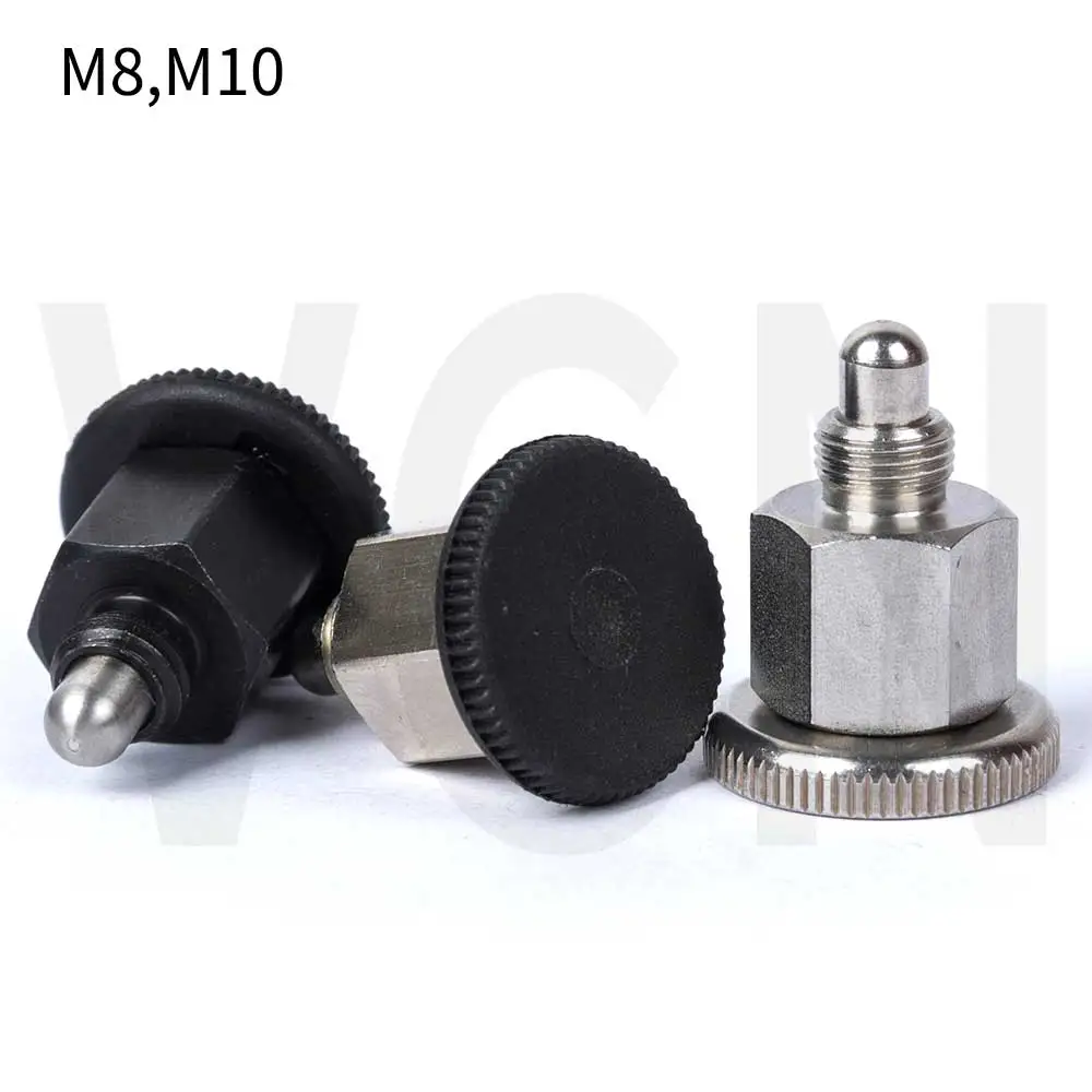 In Stock VCN213 Mini index plunger,Stainless Steel Spring plungers,without locking nut ,M8 M10, FAST SHIPPING