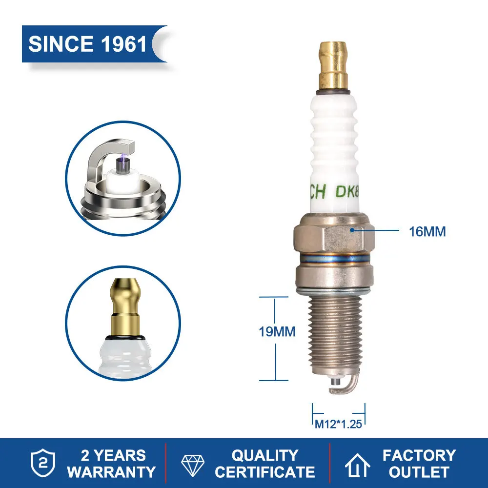 Automobile Motorcycle High Quality Ignition Spark Plug Torch DK8RTC for Candle DCPR8E-N Champion 8809