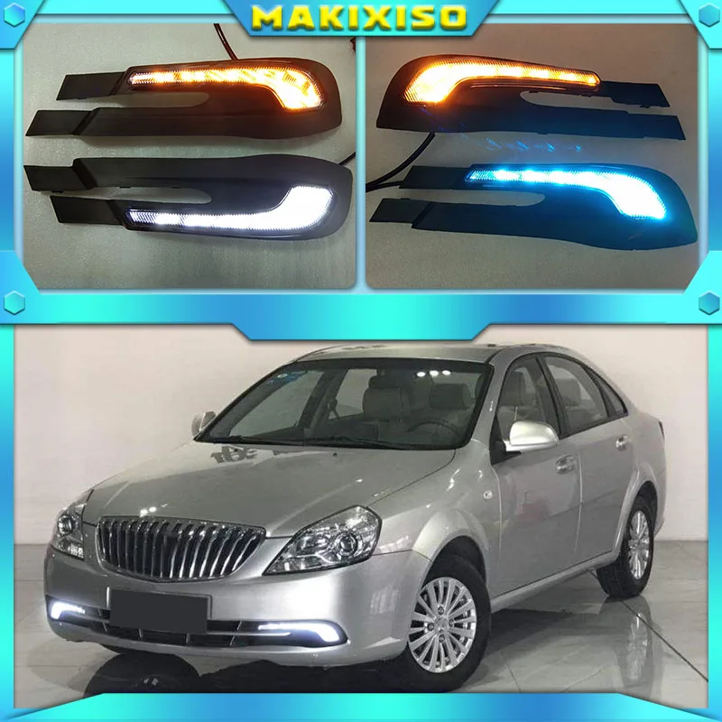 

2pcs LED DRL daytime running light For Buick Excelle 2013-2015 White yellow blue Front Fog Lamp Day Light