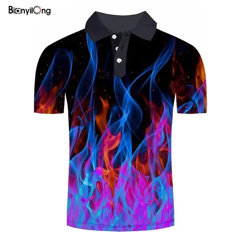 BIANYILONG 2019 nueva Camisa de polo para hombre nueva Camisa de Polo para hombre Camisa de verano de manga corta tops Tees