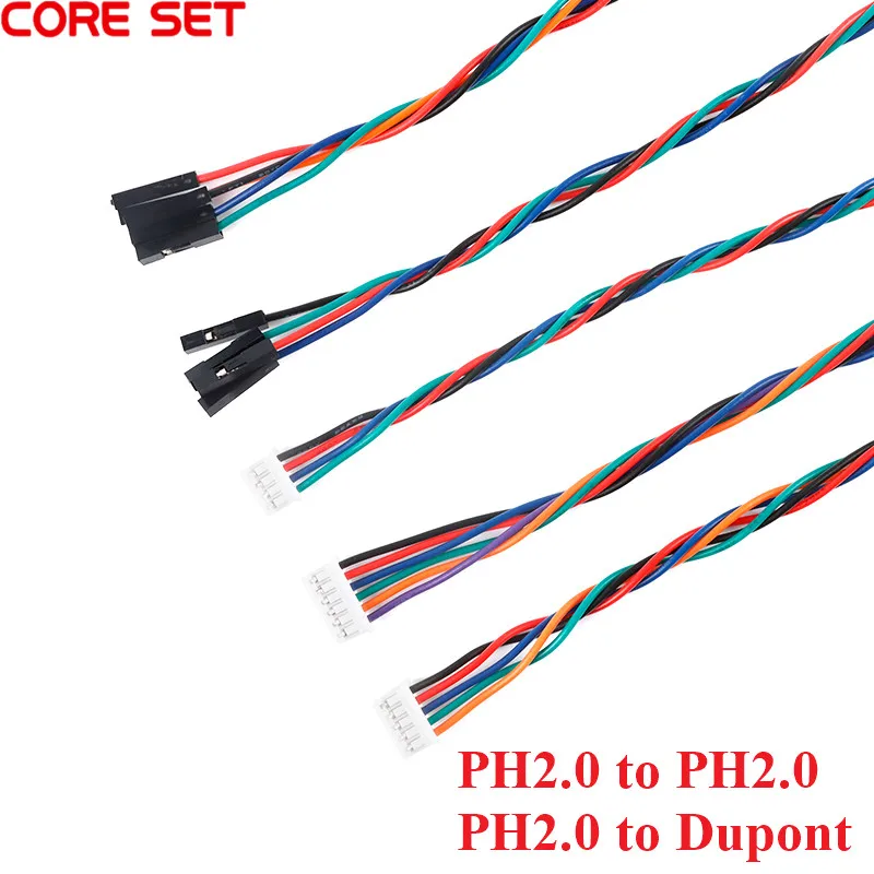 

10Pcs PH2.0 Female to Female PH 2.0 to Dupont 2/3/4/5/6P 2Pin Length 15CM Double Head Cable 2.0mm Pitch Electronic Terminal Wire