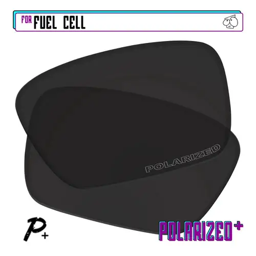 Lentes de repuesto polarizadas EZReplace para gafas de sol Oakley Fuel Cell - Negro P Plus