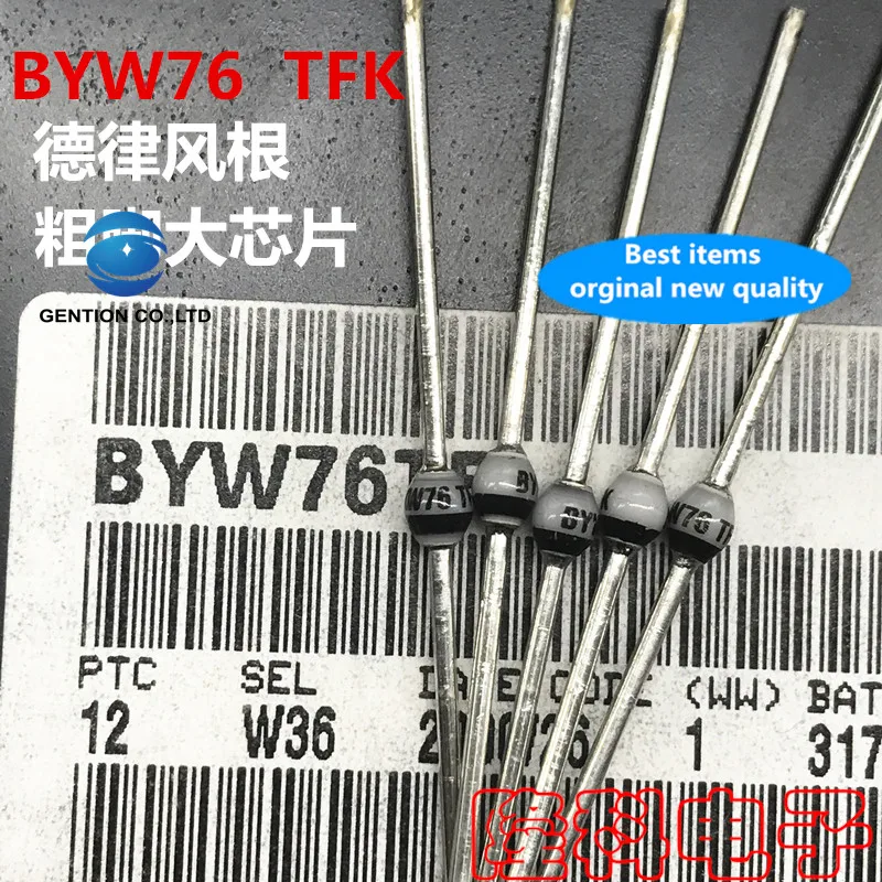 10PCS 100% New original BYW76 imported TFK Telefunken thick feet glass passivated rectifier diode 3A 600V