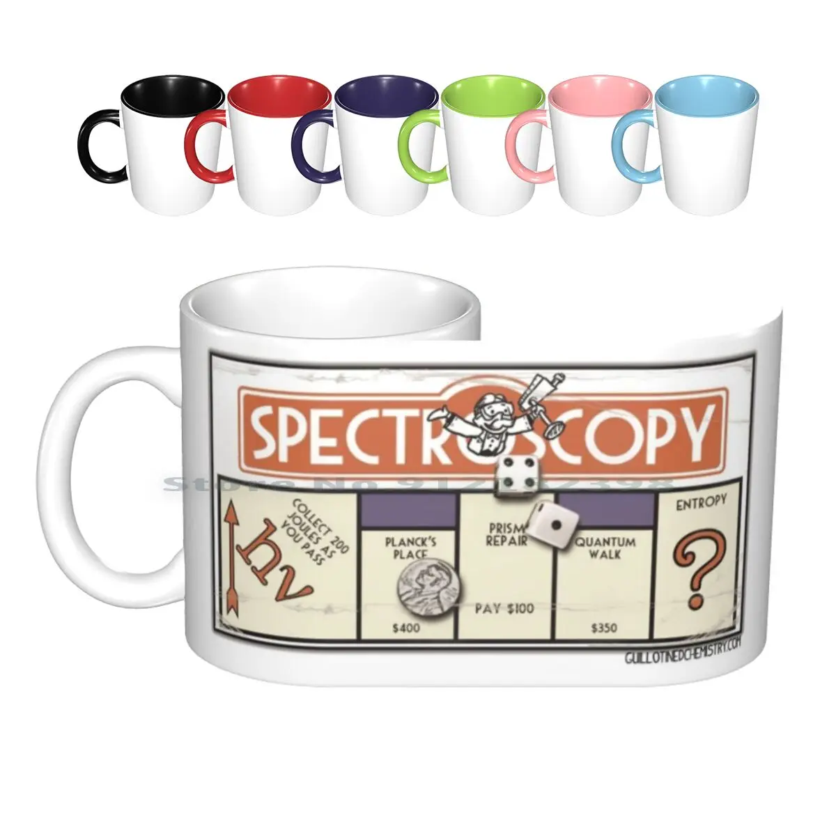 Spectroscopy Board Game Parody Ceramic Mugs Coffee Cups Milk Tea Mug Spectroscopy Chemistry Spectrum Science Board Games Games