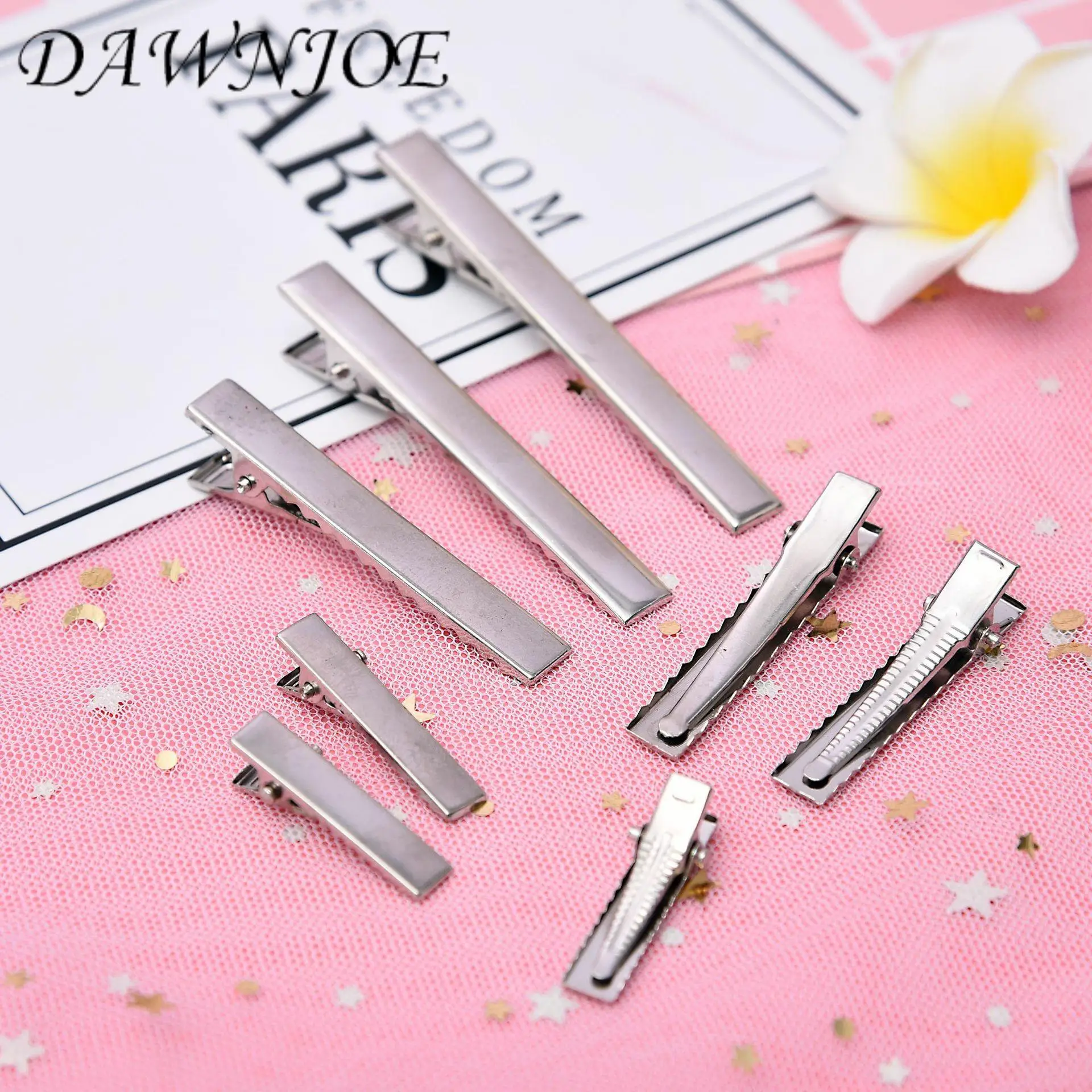 

20pcs/lot 20 28 32 40 45 65 75mm Metal Duckbill Clip Crocodile Clips For DIY hair hairwear clips Jewelry Making accessories