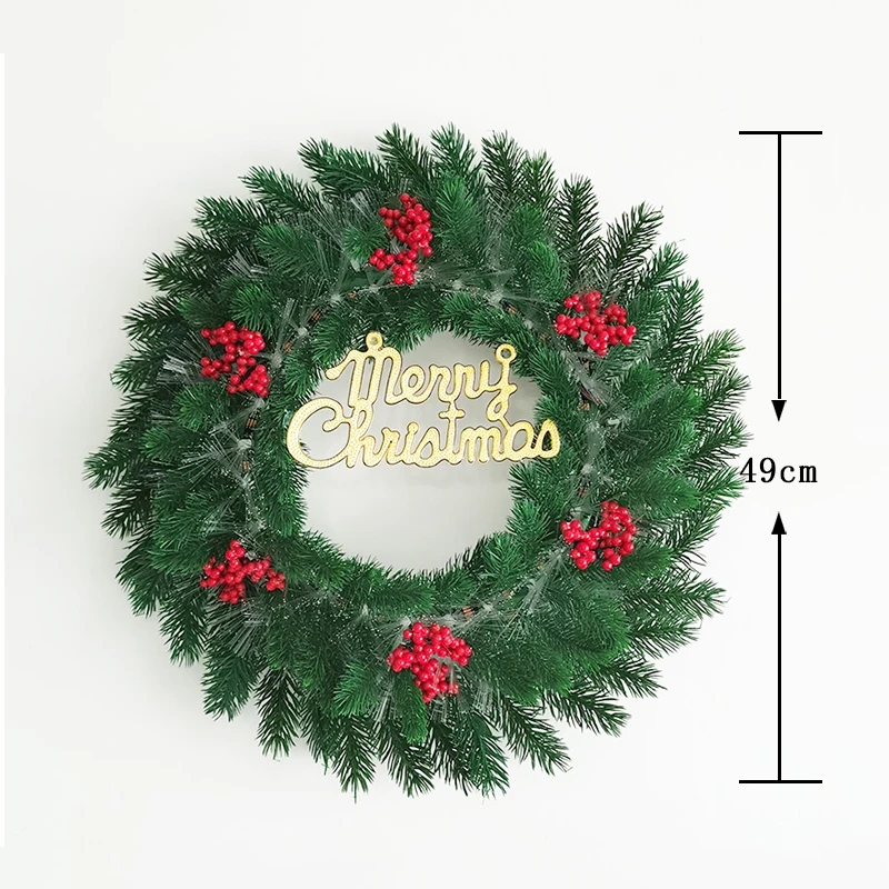 

Светящийся Рождественский венок, подвесная дверь, фестиваль, украшение для стен дома, праздничная атмосфера, Новинка