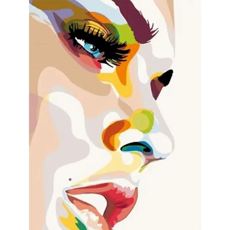 GATYZTORY 60x75cm Rahmen Diy Malen Nach Zahlen Abstrakte Frau Figur Malen Nach Zahlen Auf Leinwand Acryl Diy geschenk