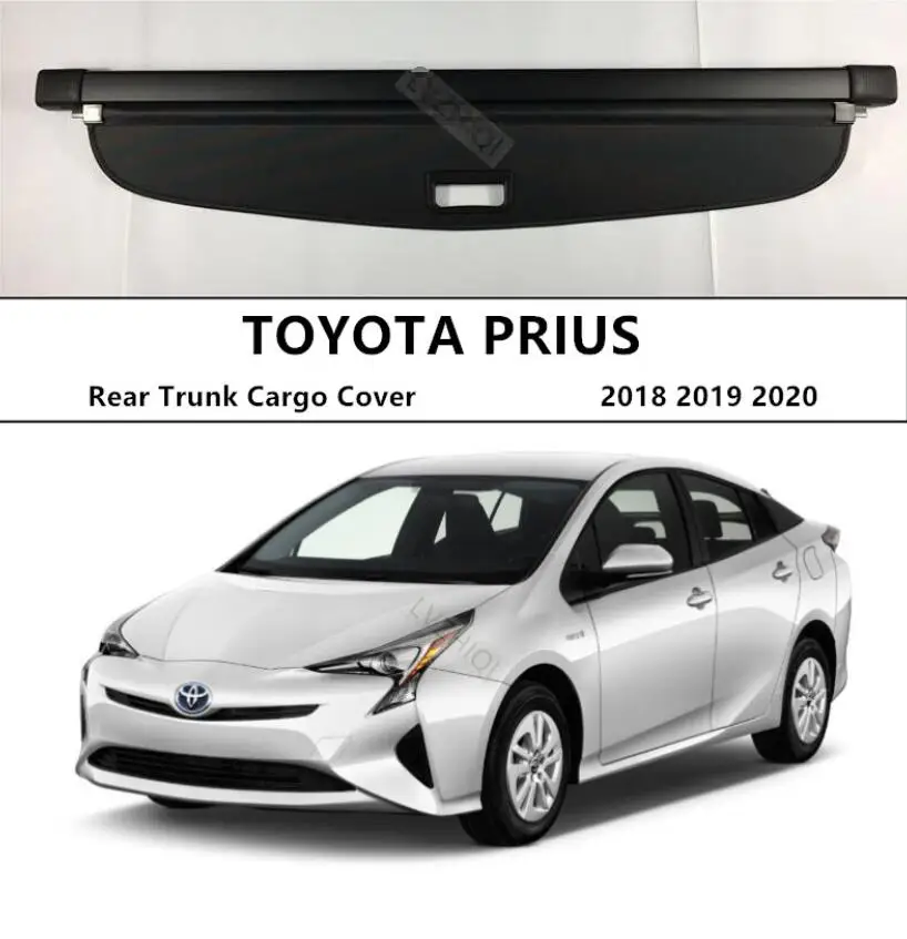 

For Rear Trunk Cargo Cover For TOYOTA PRIUS 2018 2019 2020 High Qualit Security Shield Black Beige Auto Accessories