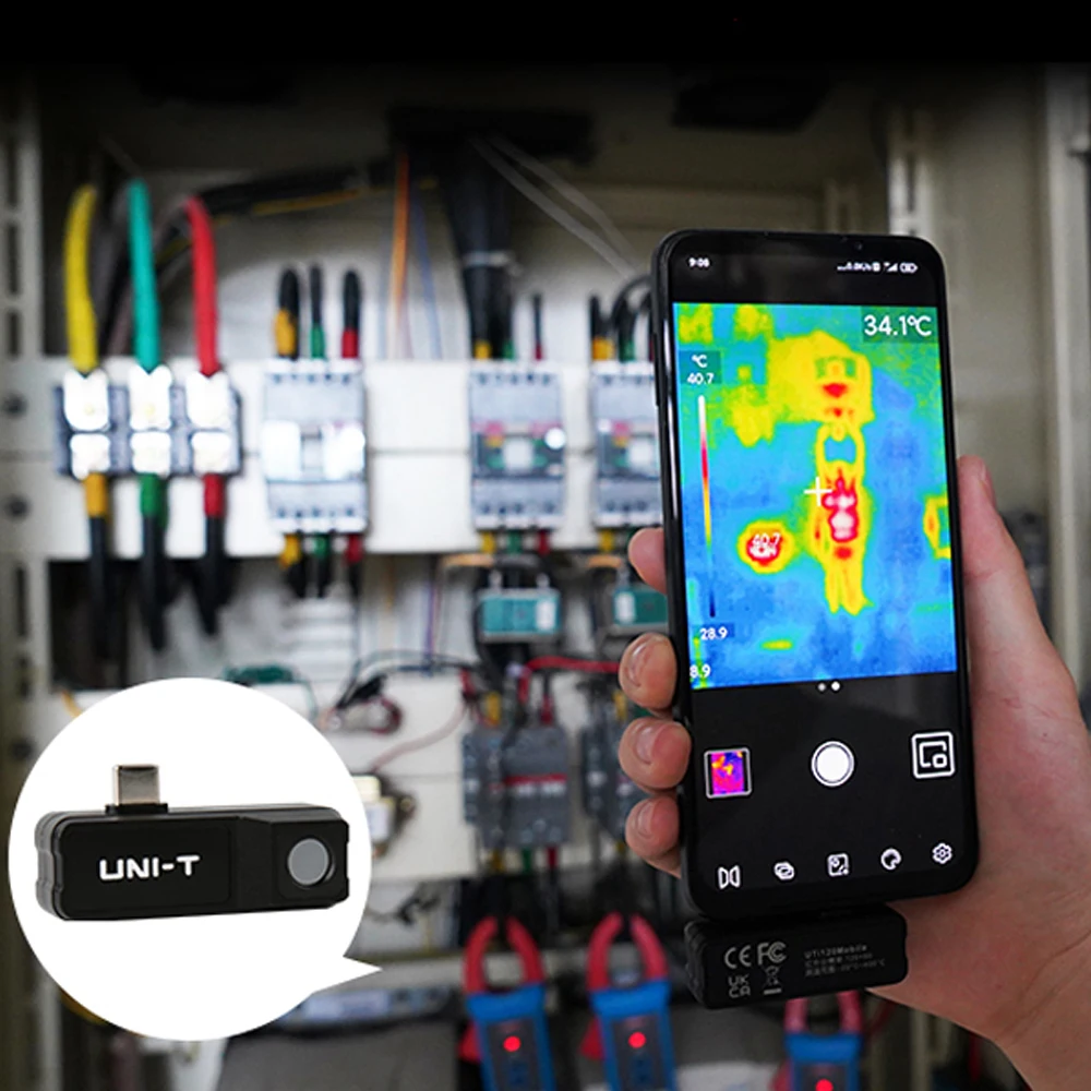 UNI-T Thermal Camera UTi120 Mobile Phone Thermal Imager for Phone for Android Type-C Detect Water Pipe Floor Heating