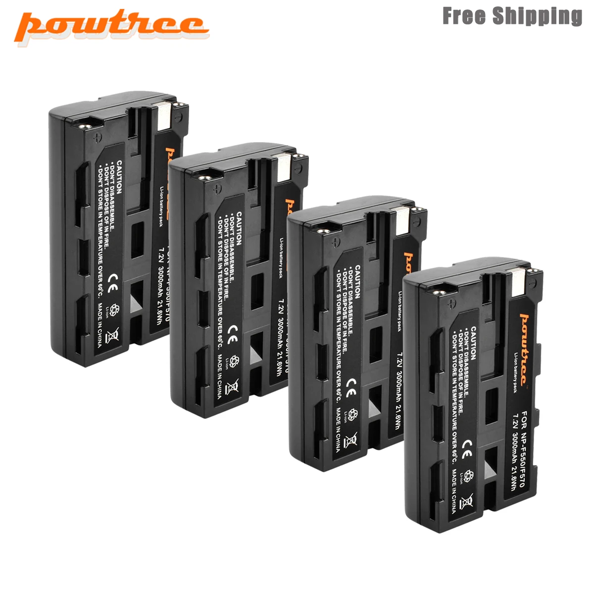 Powtree NP-F550 NP F550 NPF550 كاميرا بطارية لسوني NP-F330 NP-F530 NP-F570 NP-F730 NP-F750 مرحبا-8 GV-D200 D800 TRV81 SC55 L50