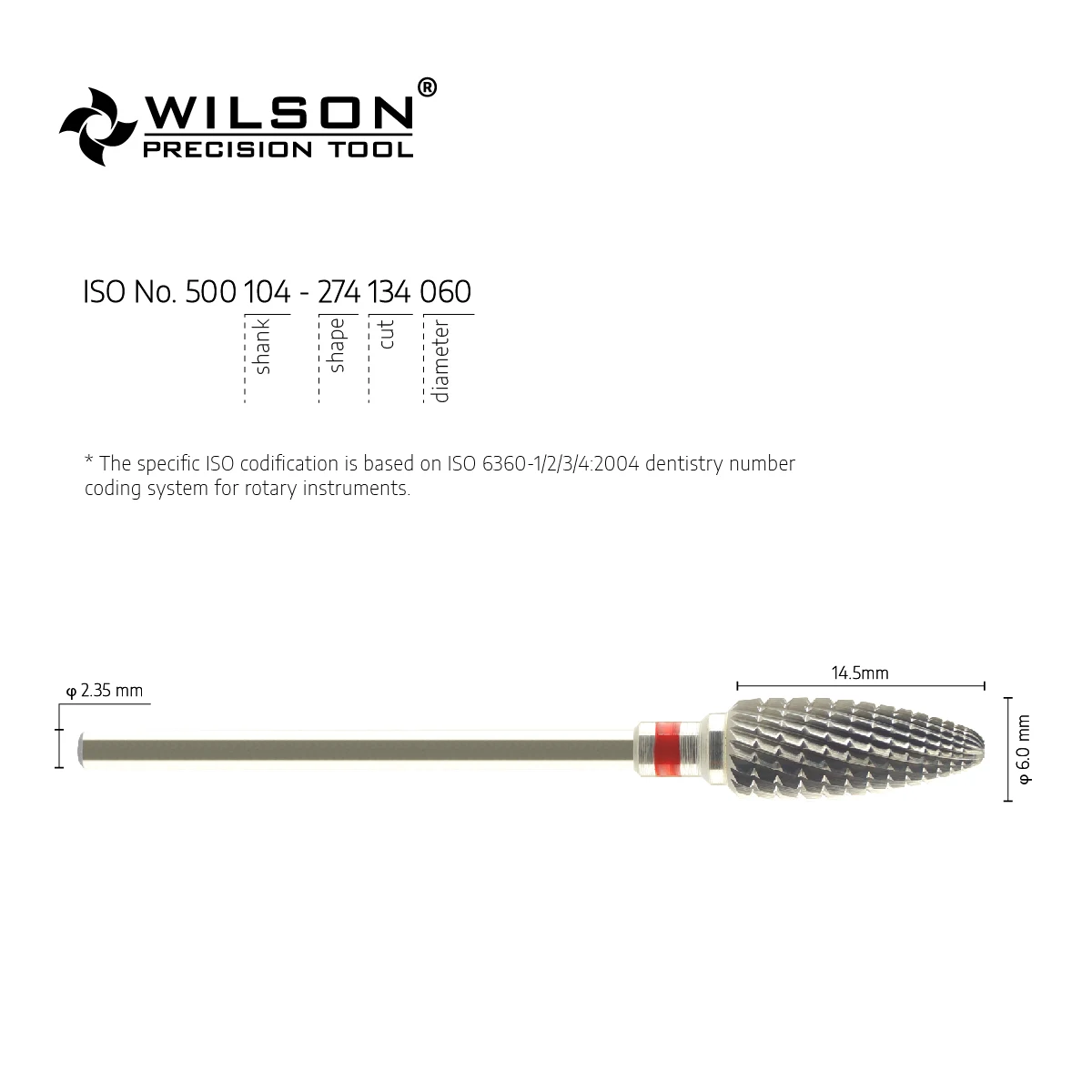 WILSON PRECISION TOOL 5001414 Pieza De Baja Velocidad Tungsten Carbide Burs For Trimming Acrylic/Metal