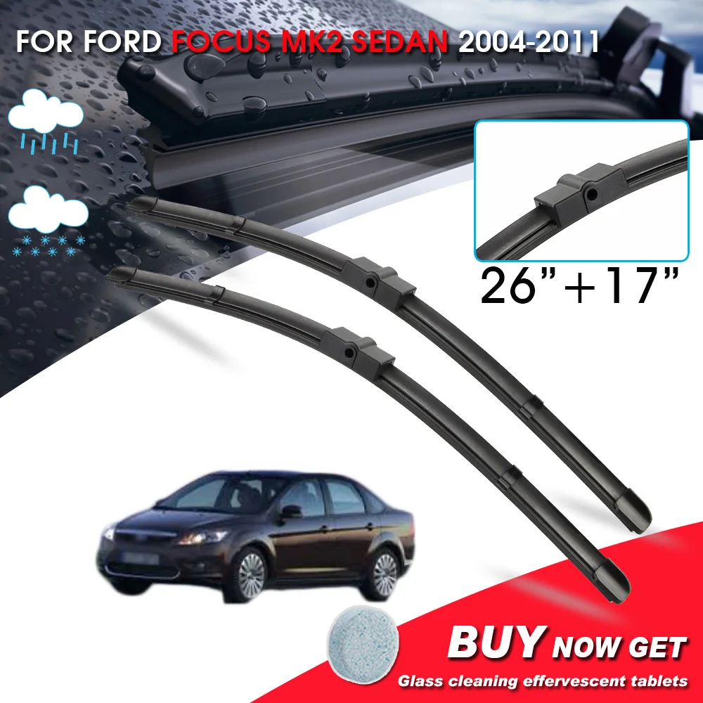 BROSHOO Car Window Windshield Wipers Blade For Ford FOCUS MK2 Sedan 26