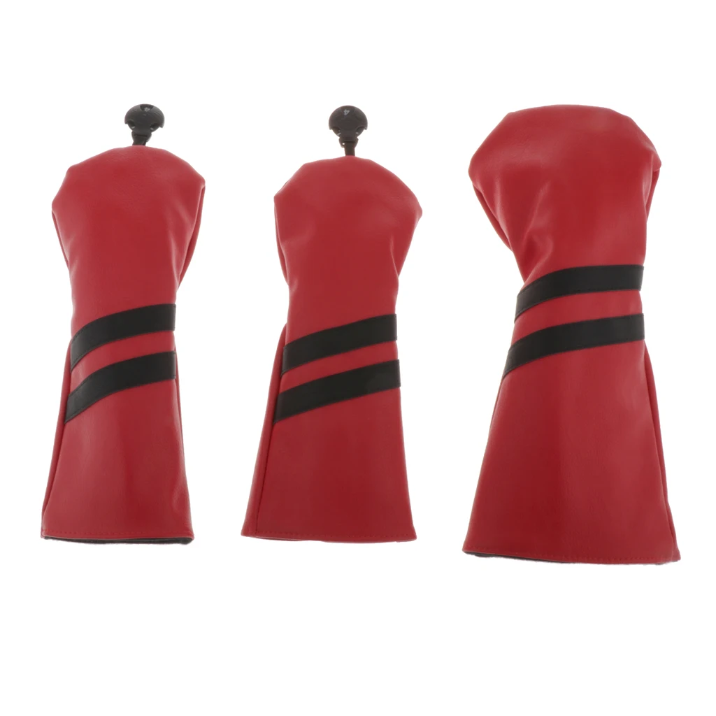 3pcs Golf Headcover NO. 13 5 Driver Wood Head Cover with No. Tag Waterproof Golf Head Cover 1 3 5 UT Golf Club Head Covers