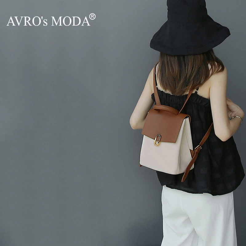 

AVRO's MODA Brand Fashion Casual Backpacks Genuine Leather Shoulder Bags For Women Ladies Designer Teenagers Girls Backpack