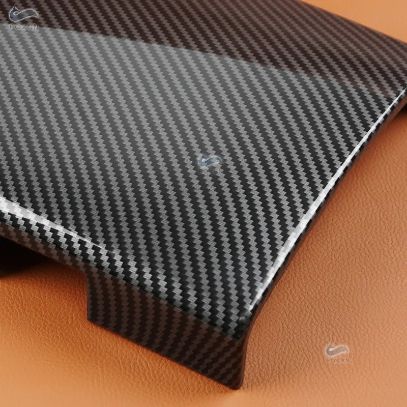 Car Styling Carbon Texture Center Console Armrest Box Protection Cover For Mercedes Benz S Class W221 2008 2009 2010 2011 2012