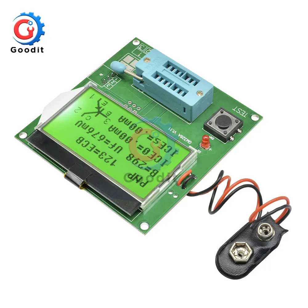 LCD GM328A Transistor Tester Capacitance capacitor frequency Meter LCR\\RLC\\PWM\\ESR Meter MOS/PNP/NPN square wave signal