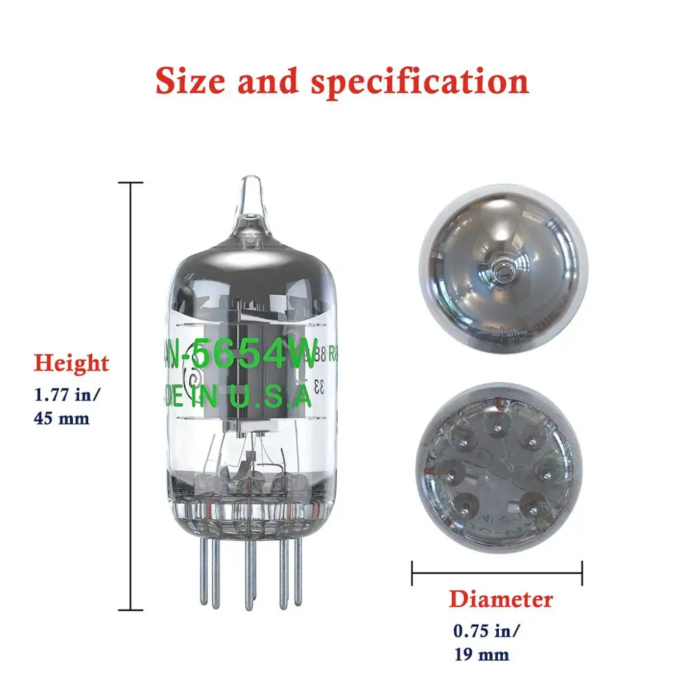 Fosi-tubos de vacío de Audio, accesorio con actualización de 7 pines y 5654W para 6AK5, 6J1, 6J1P, EF95, 2 piezas para amplificador de Audio