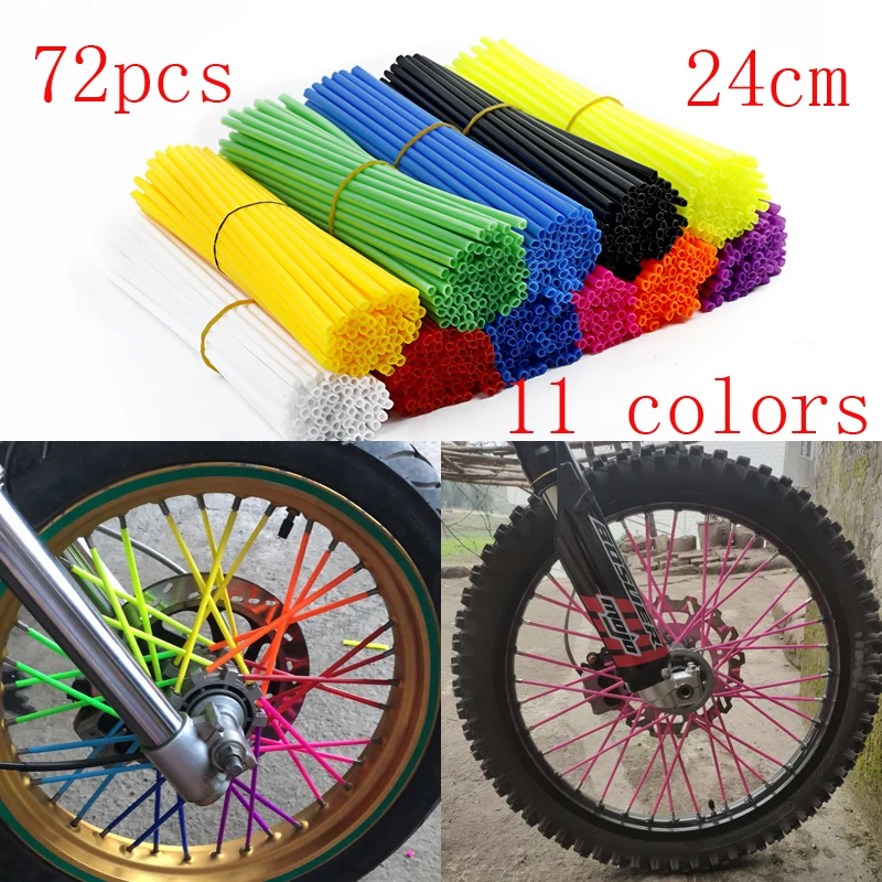 

Motocross Skins Protector Covers Decor Wraps Rims Decoration Spoke Wheel Spokes Tube Protective Pipe Trim Moped Dirt Pit Bike