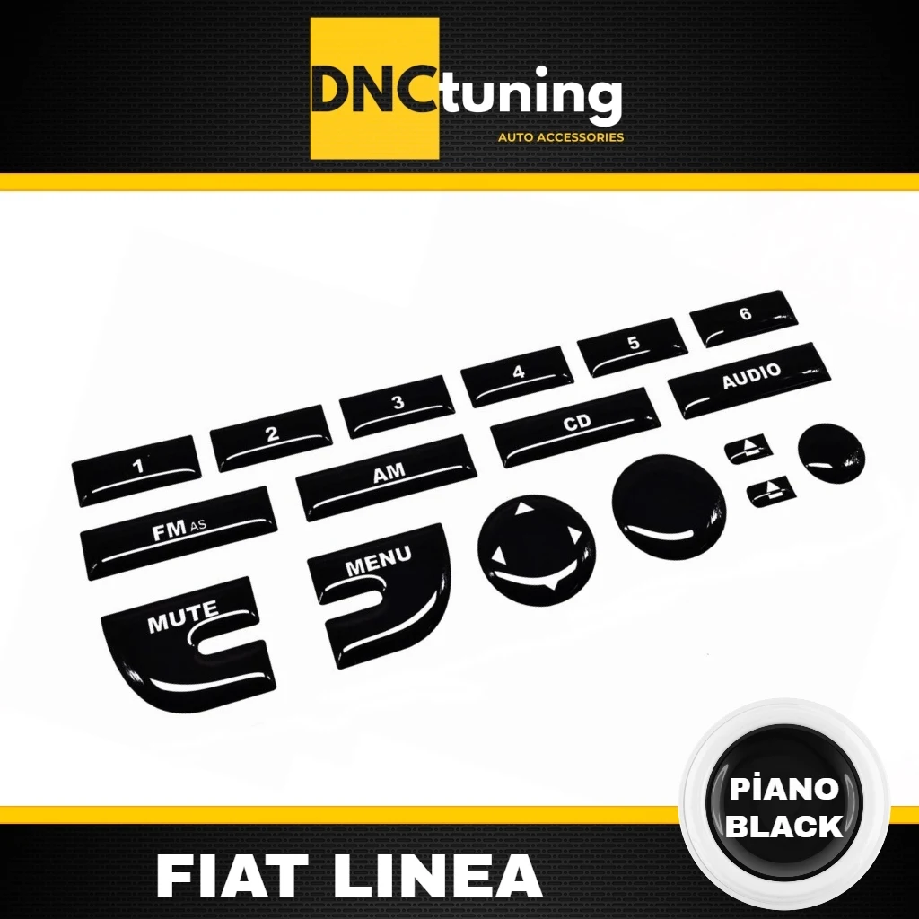 For Fiat Linea Tape Keypad Piano Black Finish