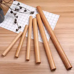 16/25/30/40/50cm Portable Kitchen Solid Natural Wooden Rolling Pin Dough Roller Cooking Baking Tools Accessories Non-stick