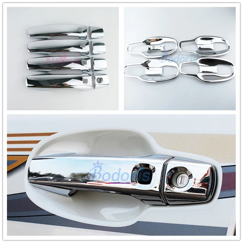2008-2015 Door Handle Bowls Insert Trim Overlay Panel Frame Kit Chrome Car-Styling For Toyota Land Cruiser 200 Accessories