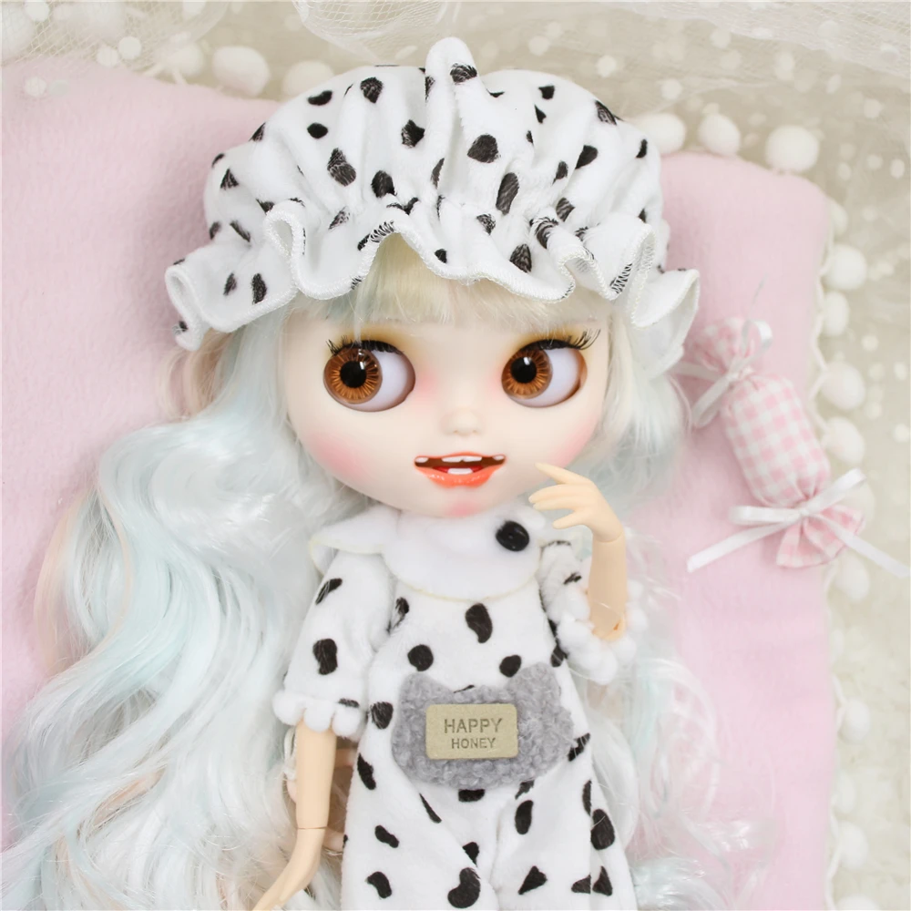 

ICY DBS Blyth Doll Animal Pajamas Hat Shower Cap Toy Clothes Panda Cosplay Giraffe Zebra Suit BJD Anime Girl