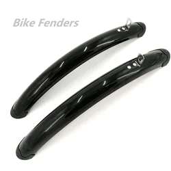 Retro Bicycle Fender 700C Road Bicycle Front Rear Fender Racing Fixed Gear Bike Fender Black Silver Plastic Aluminum Alloy Liner