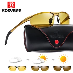 Aluminum Magnesium Photochromic Sunglasses mens Polarized Day Night Vision Men Oculos Driver Yellow male Driving Glasses gafas
