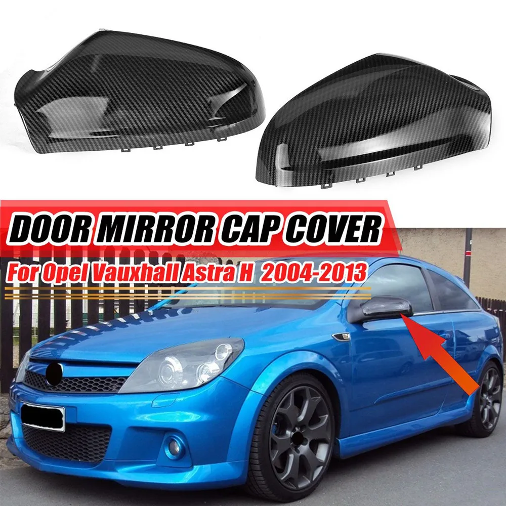 

for Opel Car Side Door Wing Rear View Mirror Cover Carbon Fiber Look for Vauxhall for Astra H 2004-2009 Rearview Mirror Cover