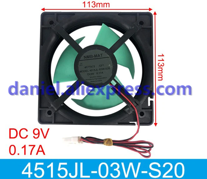 

MODEL 4515JL-03W-S20 Motor DC9V 0.17A for Refrigerator Radiator Fan of Panasonic Haier