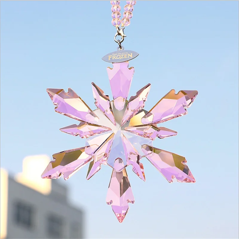 Real crystal car ornaments snowflakes crystal ice and snow car accessories crystal car pendant