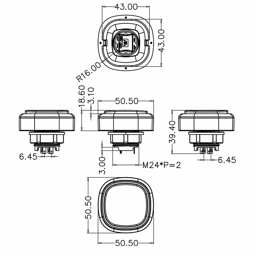1 قطعة أزرار الممرات 33 مللي متر 50 مللي متر مربع 12 فولت 5 فولت ممر LED زر الضغط لألعاب الفيديو الممرات ps5 التوت بي مامي لعبة آلة