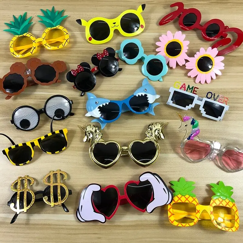 

Birthday Party Sunglasses Funny Candle Sunflower Rainbow Birthday Happy Glasses Tropical Fancy Dress Fun Birthday Party Props