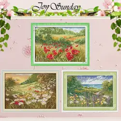 Cliffside Path Patterns Counted Cross Stitch Set DIY 11CT 14CT 16CT Stamped DMC Cross-stitch Kit Embroidery Needlework Crafts