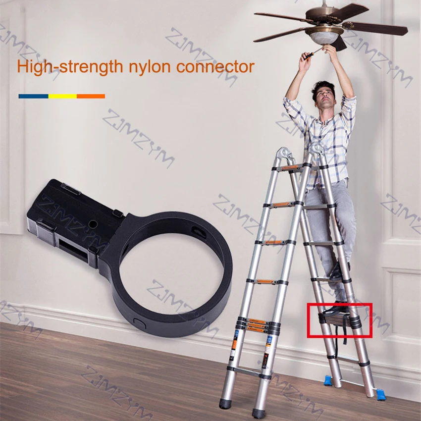1.6M + 1.6M Multifunctionele Vouwladder Techniek Lifting Telescopische Ladder Huishoudelijke Verdikte Aluminium Visgraat Ladder