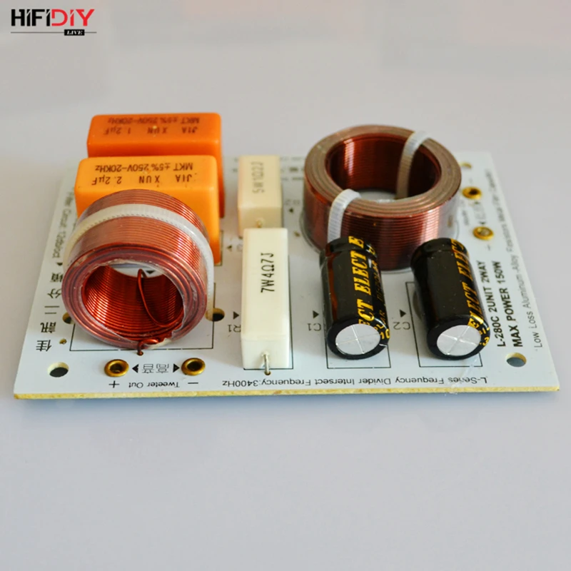 HIFIDIY  L-280C 2 Way 2 speaker Unit (tweeter + bass )HiFi Speakers audio  Frequency Divider Crossover Filters