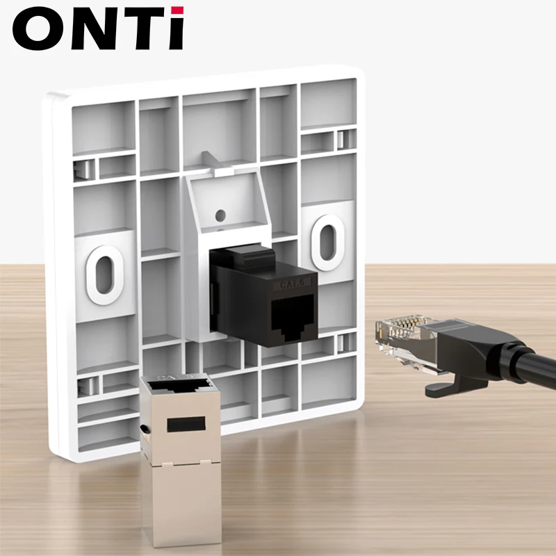 Onti-lurus melalui modul jaringan, konektor RJ45, soket informasi, adaptor kabel, Jack Keystone Ethernet, CAT6