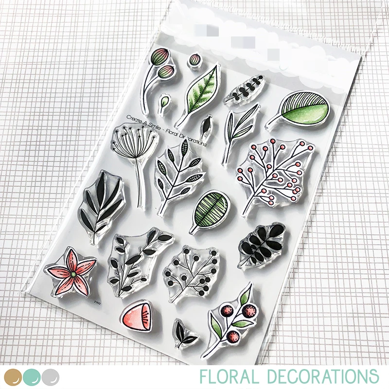 2021 New Floral Decorations Transparent Clear Silicone Stamp/Seal for DIY Scrapbooking/photo album Decorative clear stamp