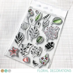 2021 New Floral Decorations Transparent Clear Silicone Stamp/Seal for DIY Scrapbooking/photo album Decorative clear stamp