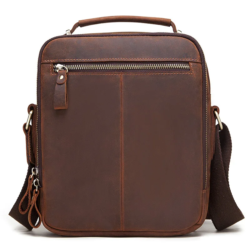 Imagem -04 - Humerpaul Bolsa de Ombro dos Homens de Couro Genuíno Vintage Cross Bags Grande Capacidade Masculino Messenger Tote Bolsa Viagem Bolso Hombres