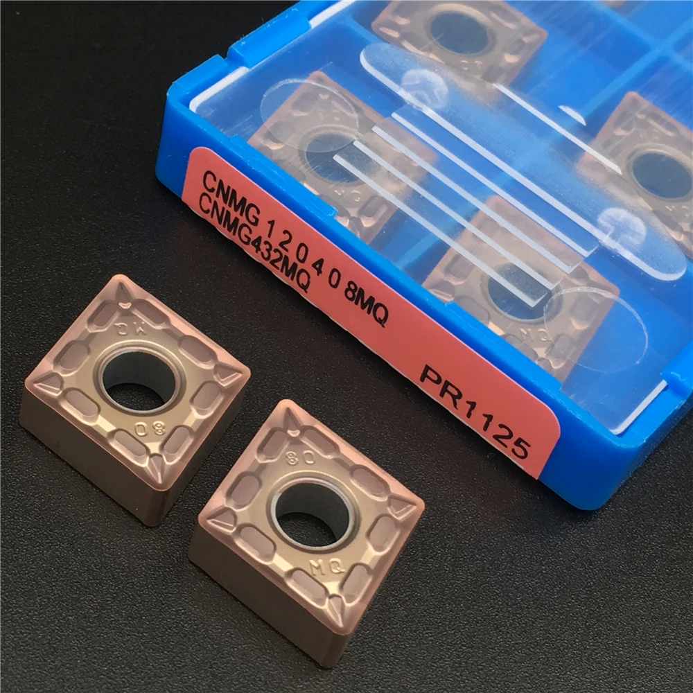Kyocera-Herramientas de torno de acero inoxidable CNMG120408 MQ PR1125, insertos de carburo CNMG 120408, cortador CNC