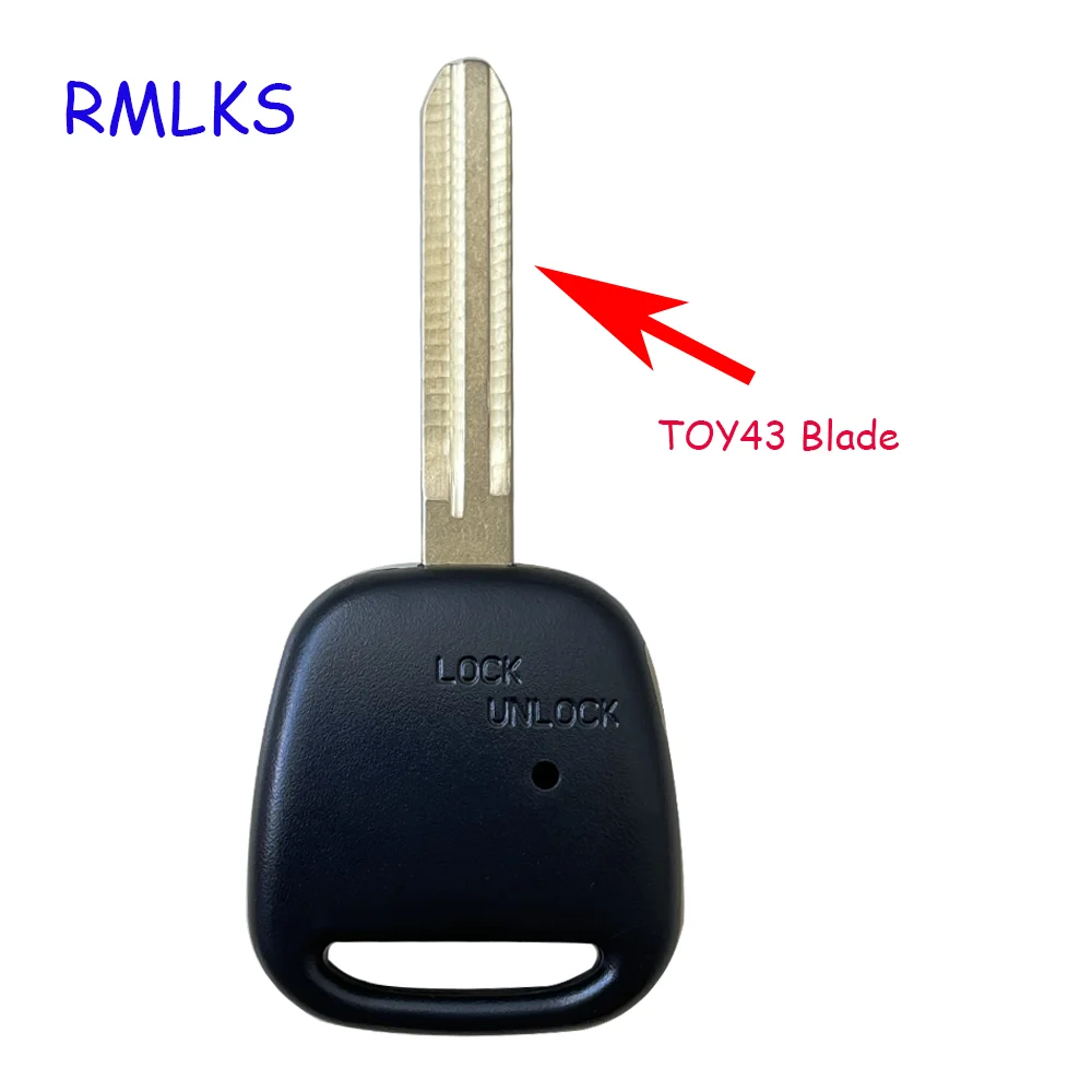 

Remote Key Shell Case With TOY43 Blade 1 Side Button For Toyota Carina Estima Harrier Previa Corolla Celica