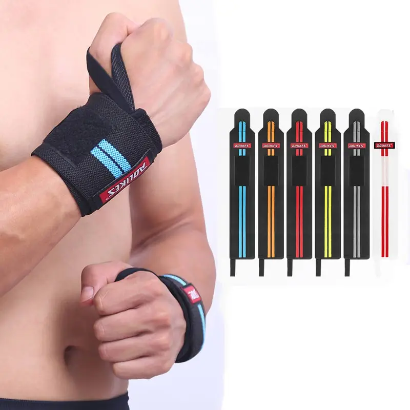 1Pcs Wrist Support Fitness Padded Wrist Thumb Brace Strap Weight Lifting Gym Sport Wrist Wrap Bandage Hand Support Wristband