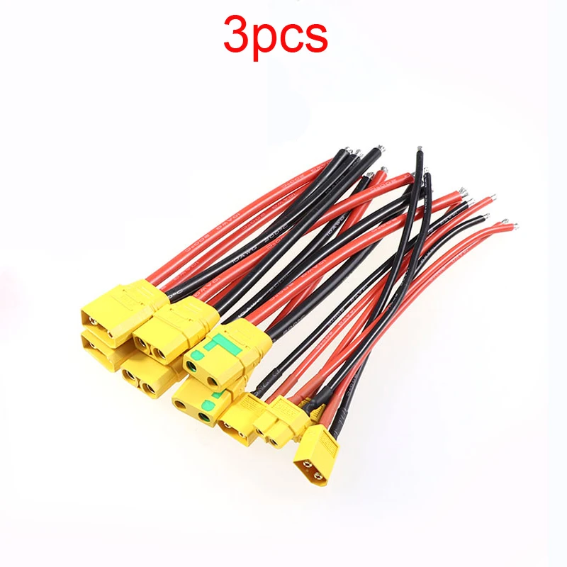 

3PCS RC Aircraft Battery Cable Amass XT60 XT90 XT90S Connector Male Female Plug with 10AWG 14AWG Silicone Wire 140mm 150mm