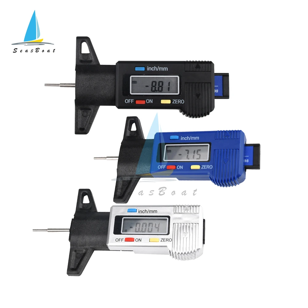 Digital Car Tyre Tire Tread Depth Gauge Meter Auto Tire Wear Detection Measuring Tool Caliper Thickness Gauges Monitoring System