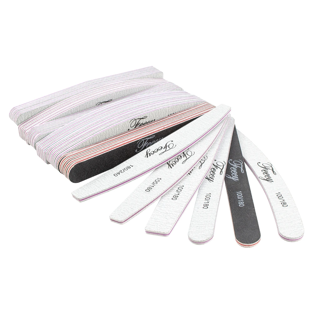 Nail File Double Side Buffer 100/180/240 Trimmer Sandpaper Sanding Files Block Lime a ongle Pedicure Manicure Polishing Tools