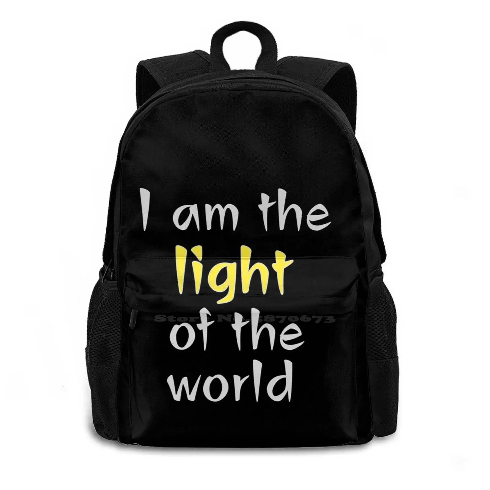 I Am The Light Of The World Women Men Teens Laptop Travel School Bags God Religion Christianity Christ Christian Jesus Lord